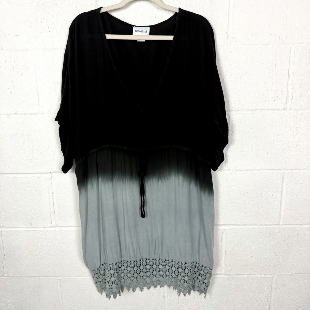 Swimsuits For All Beach Cover‎ Up Tie-Dye Lace BoHo Travel Resort Vacation 14/16